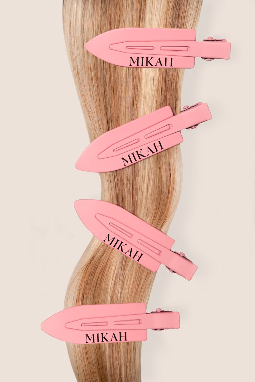 Mikah Pink No Bend Hair Clips – No Creases, All-Day Hold