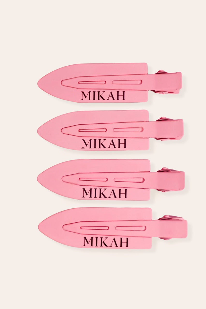 MIKAH - No Bend Hair Clips Pink Edition