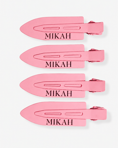 MIKAH - No Bend Hair Clips Pink Edition