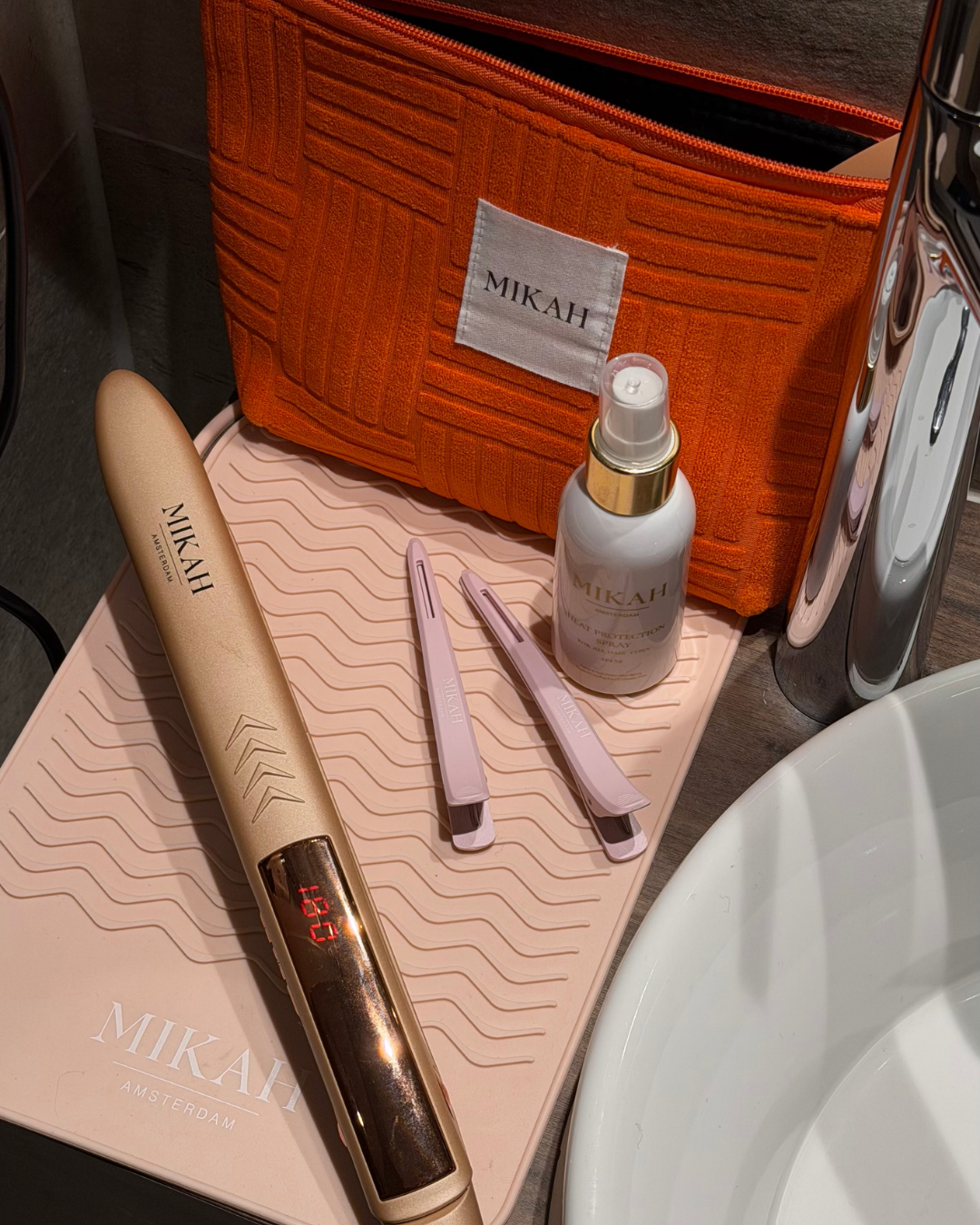 MIKAH - Bright Orange Mini Pouch