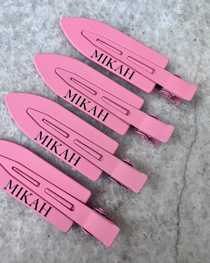 MIKAH - No Bend Hair Clips Pink Edition