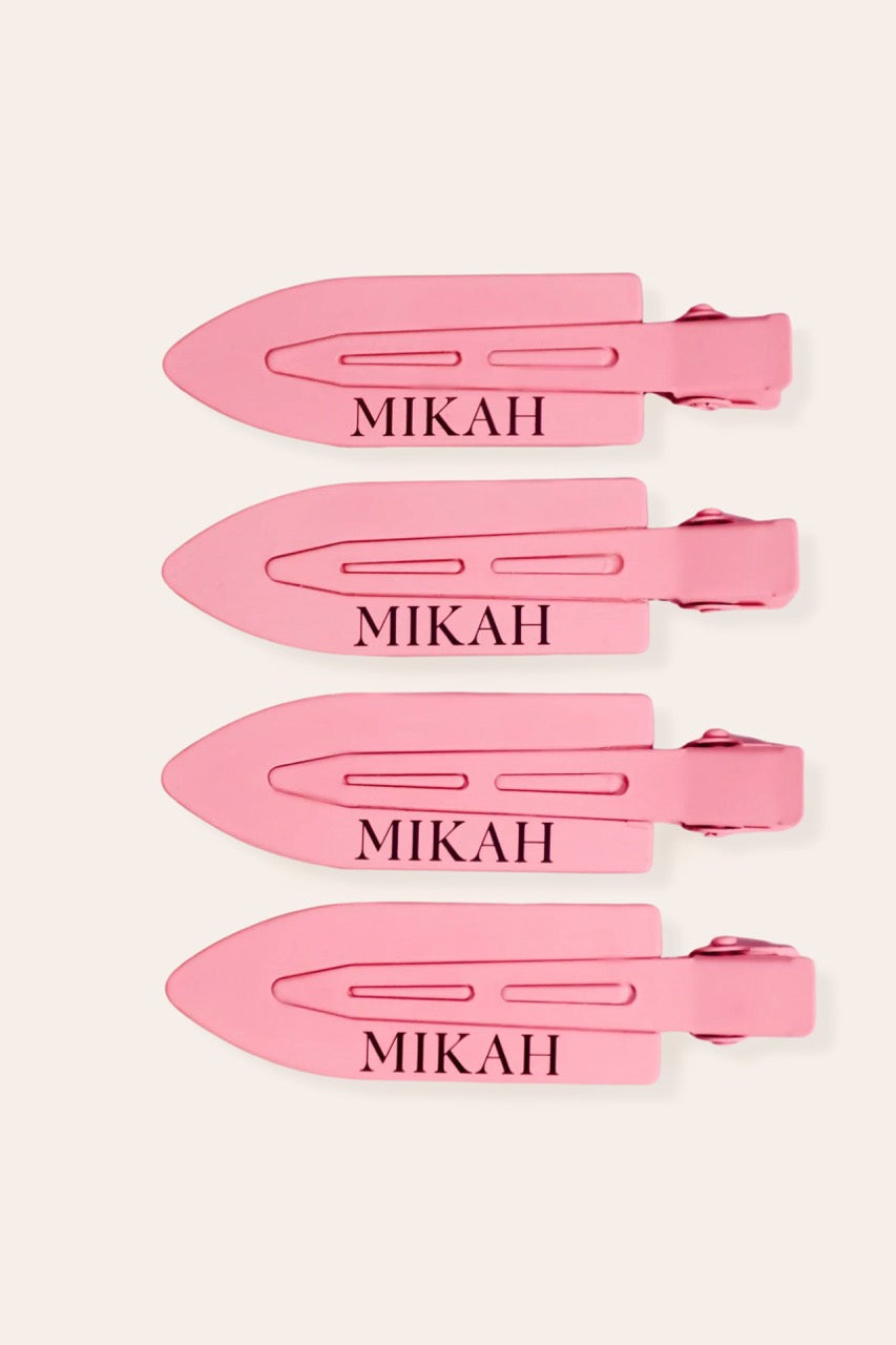 Mikah No Bend Hair Clips Pink Edition – Set of 4