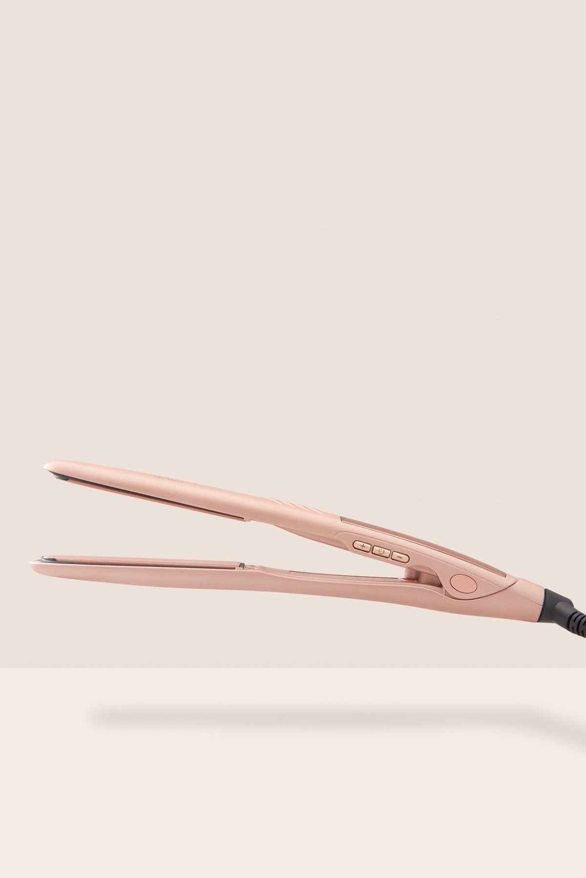 MIKAH rose gold ceramic hair straightener side view